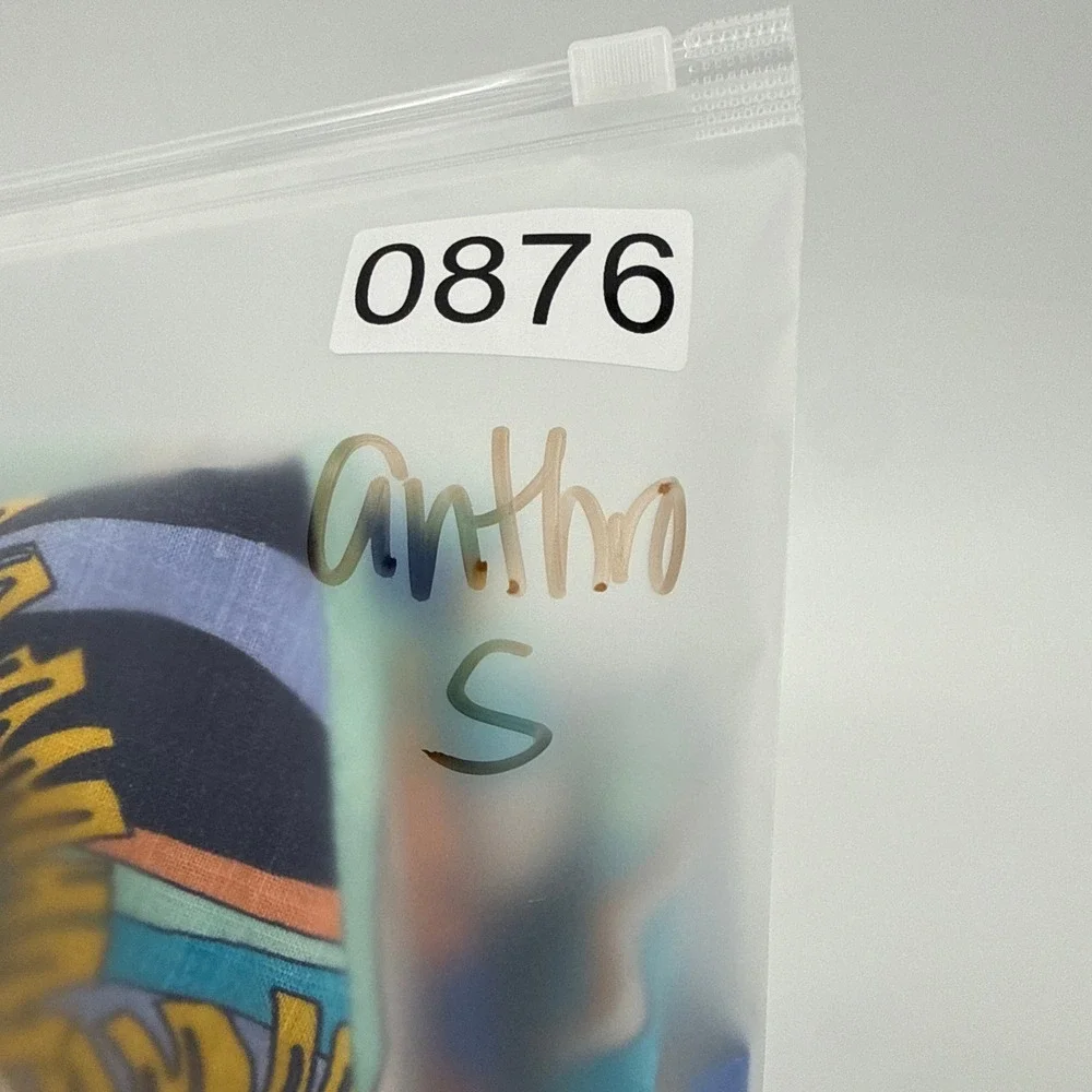 By Anthropologie Postcard Womens Small Blue Tropical Print Coverup Mini Dress - Picture 9 of 9